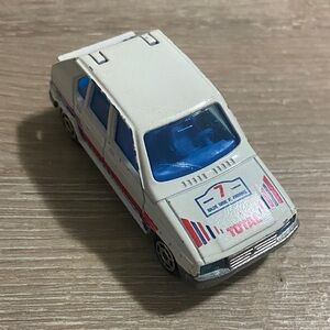 Vintage Majorette Diecast Visa Chrono Hatchback No 201, White - 1/52 Scale